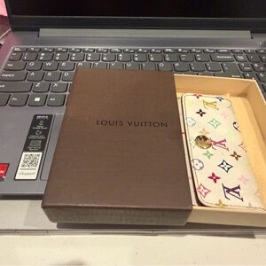Louis Vuitton White Multicolor Key Holder